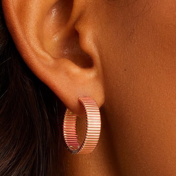 Gorjana Pink Catalina Hoops - Picture 3 of 4